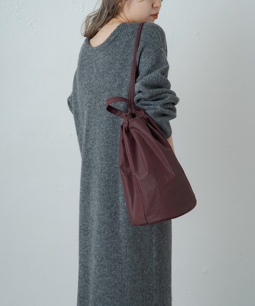 earthy（アーシー）の「レザーナイロンショルダーBAG（ショルダーバッグ・レディース・ブラック/ブラウン・ONE SIZE）」の15枚目の写真