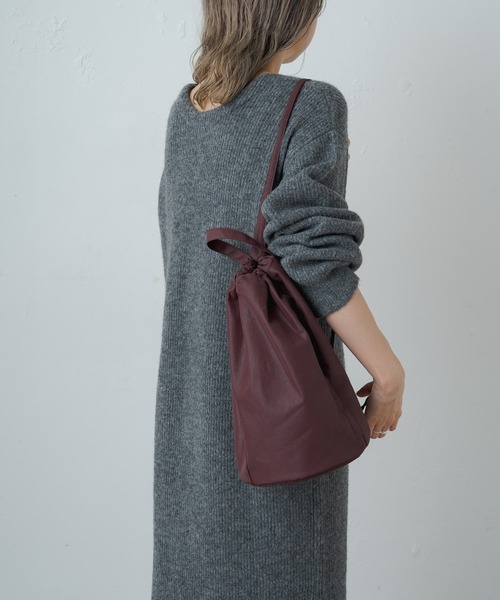 earthy（アーシー）の「レザーナイロンショルダーBAG（ショルダーバッグ・レディース・ブラック/ブラウン・ONE SIZE）」の14枚目の写真