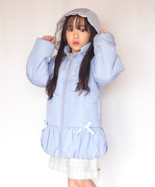 SHOO・LA・RUE(シューラルー)の「◆【110-140cm/撥水】GIRLS中綿2WAYブルゾン(その他アウター・キッズ・ライトパープル/サックスブルー・14/12/11/13)」の14枚目の写真