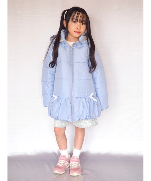SHOO・LA・RUE(シューラルー)の「◆【110-140cm/撥水】GIRLS中綿2WAYブルゾン(その他アウター・キッズ・ライトパープル/サックスブルー・14/12/11/13)」の15枚目の写真