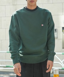 【CHAMPION/チャンピオン】USAコットン 　裏起毛　スウェット　トレーナー 　リサイクルポリエステル 　サスティナブル　ワンポイントロゴ刺繍