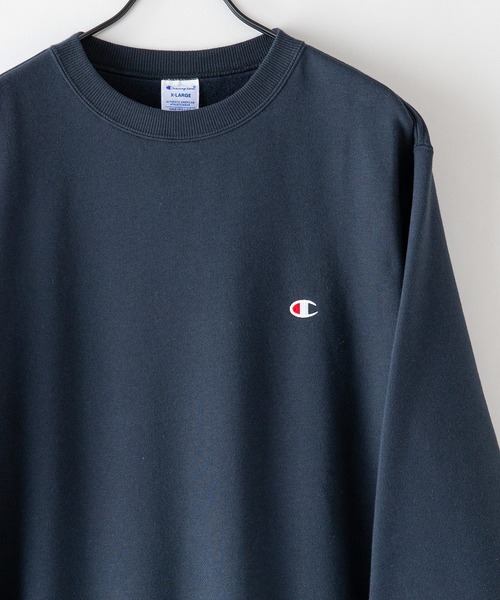Champion（チャンピオン）の「【CHAMPION/チャンピオン】USAコットン 　裏起毛　スウェット　トレーナー 　リサイクルポリエステル 　サスティナブル　ワンポイントロゴ刺繍（スウェット・メンズ・オフホワイト/杢グレー/ダークグリーン/ブラック/ネイビー・LARGE/X-LARGE/XX-LARGE/MEDIUM）」の10枚目の写真