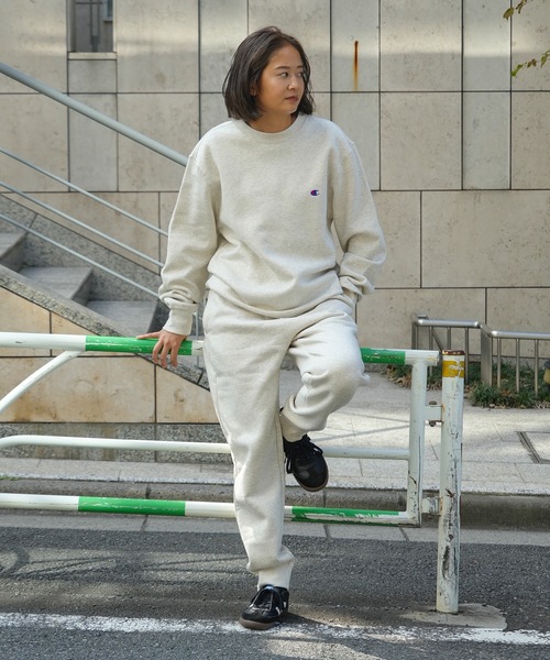 Champion（チャンピオン）の「【CHAMPION/チャンピオン】USAコットン 　裏起毛　スウェット　トレーナー 　リサイクルポリエステル 　サスティナブル　ワンポイントロゴ刺繍（スウェット・メンズ・オフホワイト/杢グレー/ダークグリーン/ブラック/ネイビー・LARGE/X-LARGE/XX-LARGE/MEDIUM）」の17枚目の写真