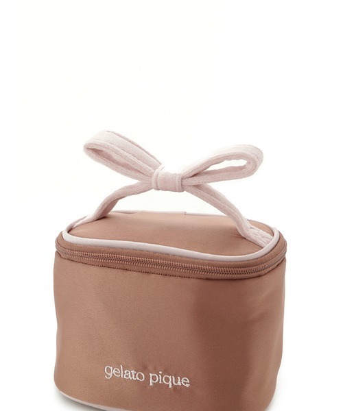 gelato pique（ジェラートピケ）の「リボンミニバニティ（トートバッグ・レディース・アイボリー/ブラウン・FREE）」の3枚目の写真