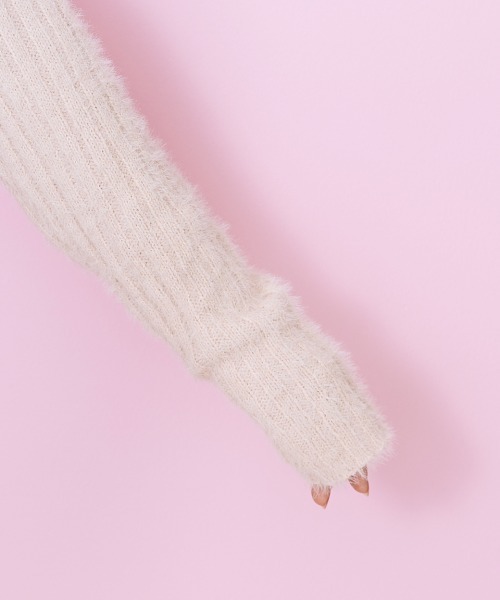 marun（マルン）の「＜大きいサイズ＞ ビックカラーシャギーニットトップス marun（ニット/セーター・レディース・ブラック系/ピンクベージュ・L/LL/3L/4L/5L）」の17枚目の写真