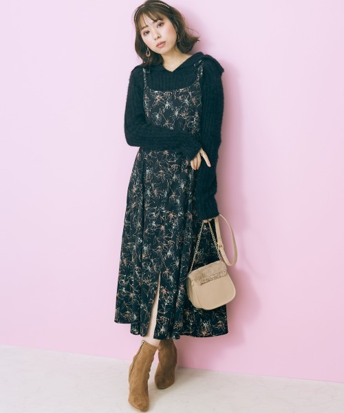 marun（マルン）の「＜大きいサイズ＞ ビックカラーシャギーニットトップス marun（ニット/セーター・レディース・ブラック系/ピンクベージュ・L/LL/3L/4L/5L）」の9枚目の写真