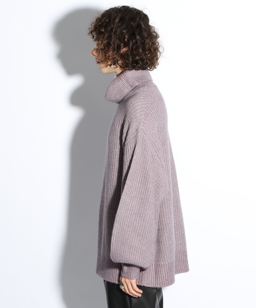 HARE(ハレ)の「シルキータッチアゼニットタートルニット(HARE)(ニット/セーター・メンズ・ブルー/グレー/ブラック/パープル・MEDIUM/SMALL)」の15枚目の写真
