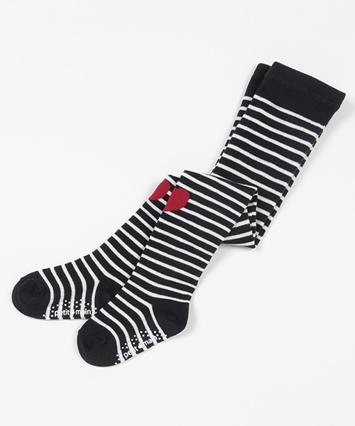 petit main（プティマイン）の「アソートパターンタイツ（タイツ/ストッキング・キッズ・マルチ/ブラック/ライトベージュ/アイボリー/グレー・90cm/110cm/130cm/100cm/120cm）」の2枚目の写真