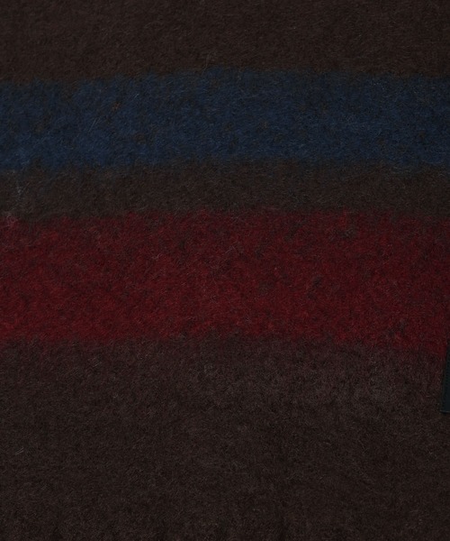 HARE(ハレ)の「シャギーマルチボーダーマフラー(HARE)(マフラー・メンズ・ブラック/ベージュ/ブラック系その他/ブラウン系その他・FREE)」の8枚目の写真