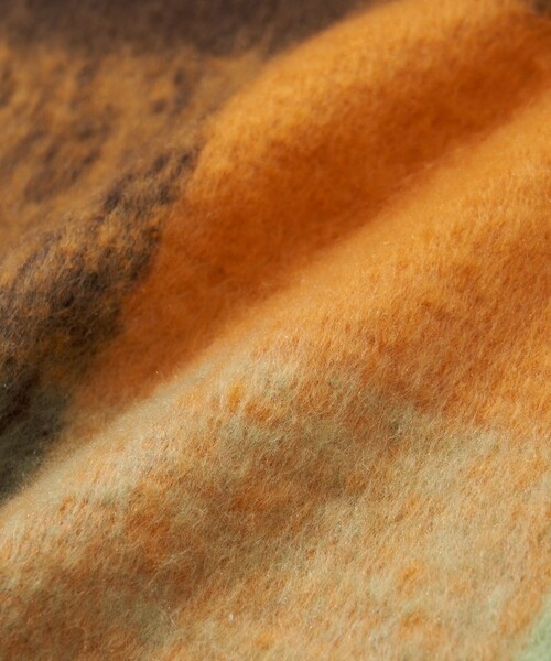 TOWNCRAFT（タウンクラフト）の「TOWN CRAFT/タウンクラフト 別注 チェック柄 ボリュームマフラー（マフラー・メンズ・サックスブルー/オレンジ/ブルー/ブラック・ﾌﾘ-）」の15枚目の写真