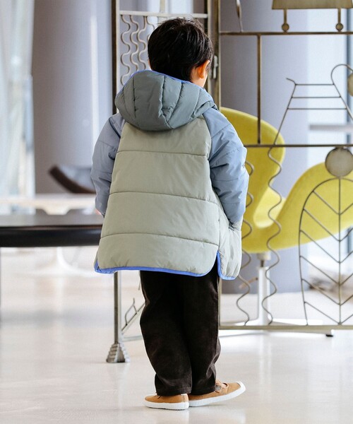 BEAMS mini（ビームスミニ）の「BEAMS mini / マルチカラー 中綿コート 23（90～150cm）（ブルゾン・キッズ・チャコールグレー/オリーブ・150/130/140/100/90/110/120）」の11枚目の写真
