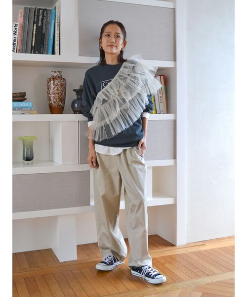 Ungrid（アングリッド）の「【WEB限定】ナイロン混ボリュームラフパンツ（その他パンツ・レディース・ブラウン/ベージュ/ブラック・FREE）」の13枚目の写真
