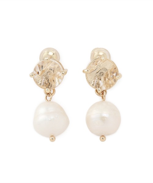 VIS(ビス)の「ビジュー×淡水パールイヤリング(イヤリング・レディース・シルバー/ゴールド・FREE)」の3枚目の写真