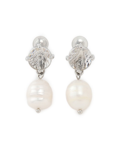 VIS(ビス)の「ビジュー×淡水パールイヤリング(イヤリング・レディース・シルバー/ゴールド・FREE)」の4枚目の写真