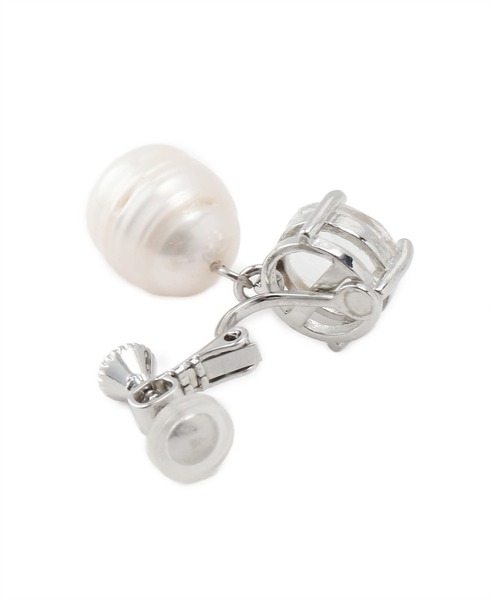 VIS(ビス)の「ビジュー×淡水パールイヤリング(イヤリング・レディース・シルバー/ゴールド・FREE)」の7枚目の写真