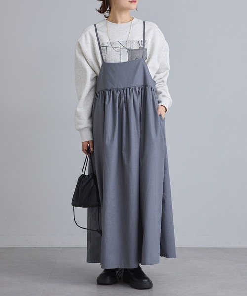 PUAL CE CIN（ピュアルセシン）の「【セットアイテム】ベーシックニット+キャミワンピースSET（ワンピース・レディース・グレー系その他/ブラック系その他・FREE）」の13枚目の写真