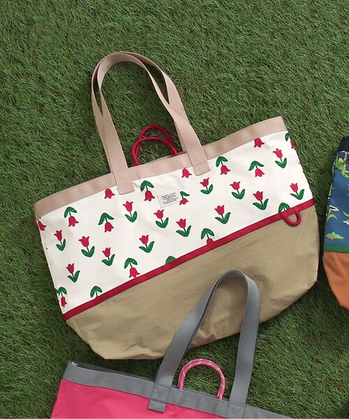BREEZE（ブリーズ）の「通園BAG（トートバッグ・キッズ・ピンク/グリーン/アイボリー/ブルー・FREE）」の2枚目の写真