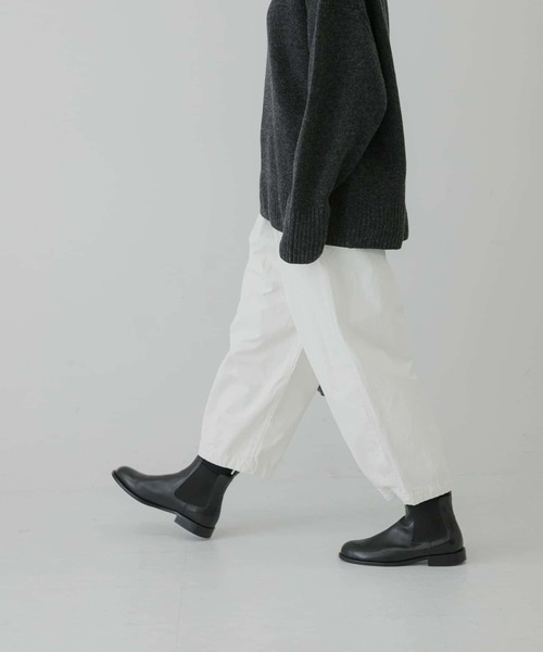 かぐれ（カグレ）の「コットンクロップドパンツ（その他パンツ・レディース・オフホワイト/ブラック・FREE）」の3枚目の写真