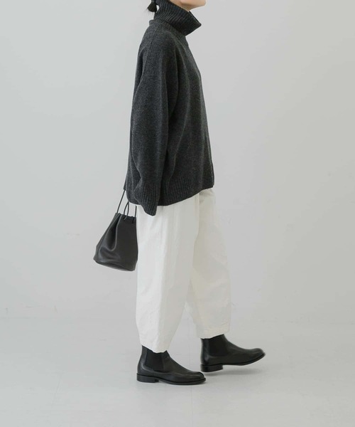 かぐれ（カグレ）の「コットンクロップドパンツ（その他パンツ・レディース・オフホワイト/ブラック・FREE）」の5枚目の写真