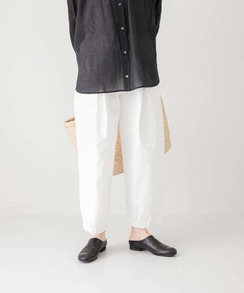 かぐれ（カグレ）の「コットンクロップドパンツ（その他パンツ・レディース・オフホワイト/ブラック・FREE）」の10枚目の写真