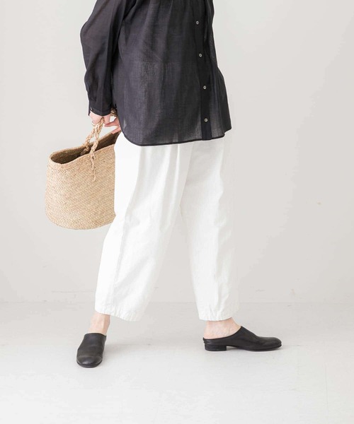 かぐれ（カグレ）の「コットンクロップドパンツ（その他パンツ・レディース・オフホワイト/ブラック・FREE）」の11枚目の写真