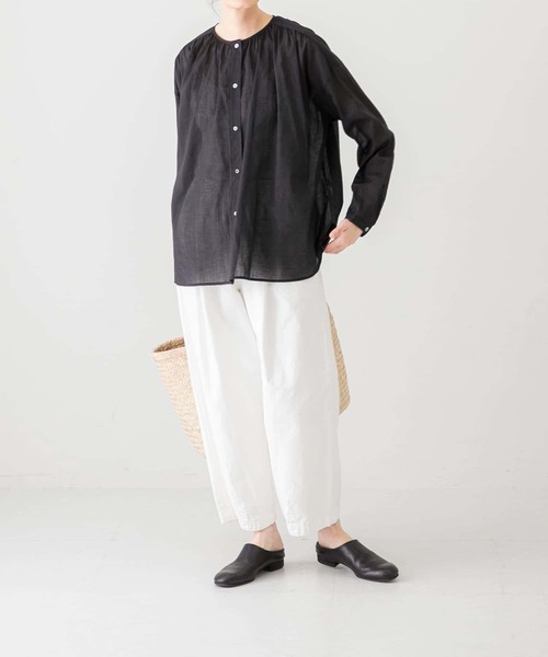 かぐれ（カグレ）の「コットンクロップドパンツ（その他パンツ・レディース・オフホワイト/ブラック・FREE）」の12枚目の写真