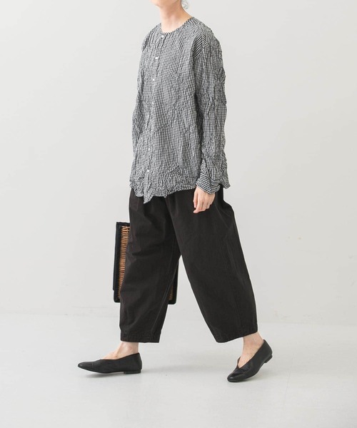 かぐれ（カグレ）の「コットンクロップドパンツ（その他パンツ・レディース・オフホワイト/ブラック・FREE）」の17枚目の写真