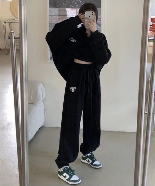 NEW GENTLEMAN(ニュージェントルマン)の「【2点SET】フェデラー セットアップ トレーナー&パンツ(スウェット・レディース・ブラック/グレー・M/L/XL)」の11枚目の写真