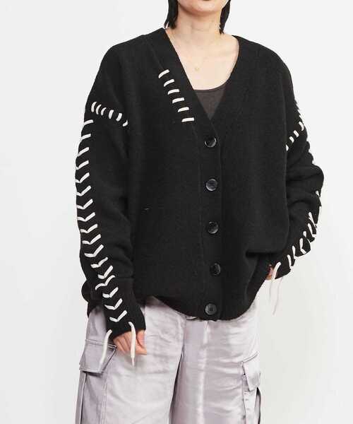 カーディガン BLANKET STITCH KNIT CARDIGAN レディース CONVERSE TOKYO（コンバーストウキョウ）の「BLANKET STITCH
