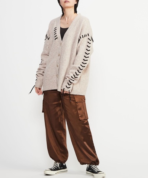 カーディガン BLANKET STITCH KNIT CARDIGAN レディース CONVERSE TOKYO（コンバーストウキョウ）の「BLANKET STITCH