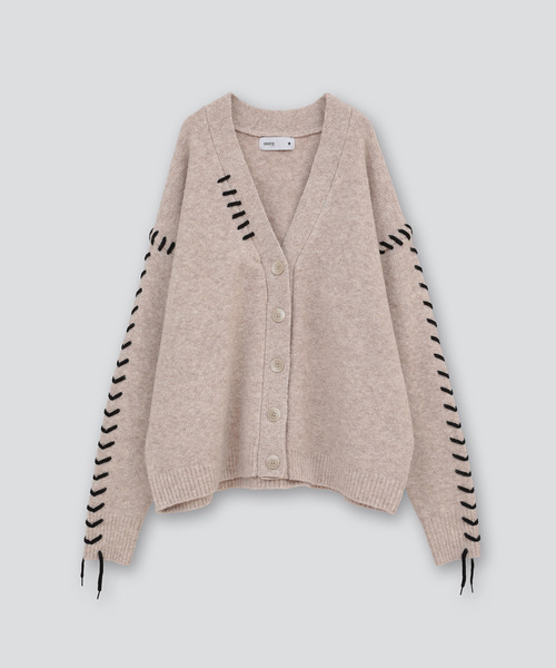カーディガン BLANKET STITCH KNIT CARDIGAN レディース CONVERSE TOKYO（コンバーストウキョウ）の「BLANKET STITCH