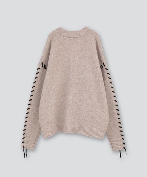 ニット セーター BLANKET STITCH KNIT SHORT CARDIGAN レディース セール】BLANKET STITCH KNIT SHORT CARDIGAN（ニット/セーター