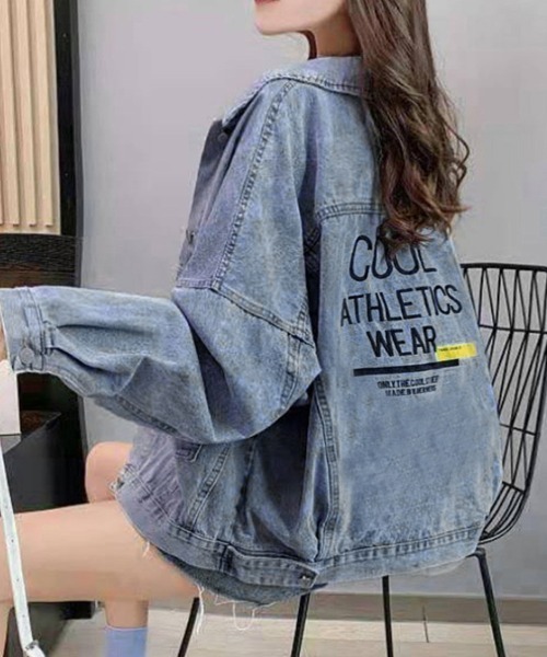 Miniministore(ミニミニストア)の「デニムジャケット レディース バックロゴ(デニムジャケット・レディース・ブラック/サックスブルー・FREE)」の21枚目の写真