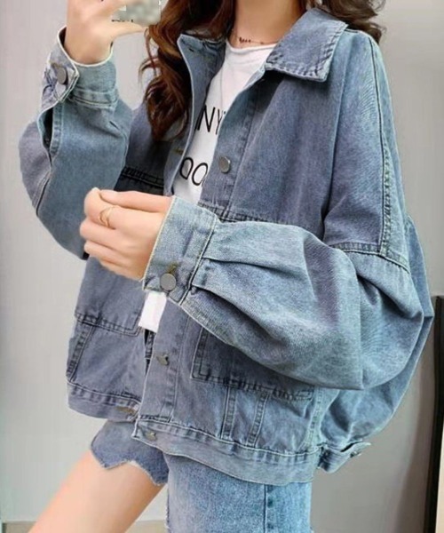 Miniministore(ミニミニストア)の「デニムジャケット レディース バックロゴ(デニムジャケット・レディース・ブラック/サックスブルー・FREE)」の20枚目の写真