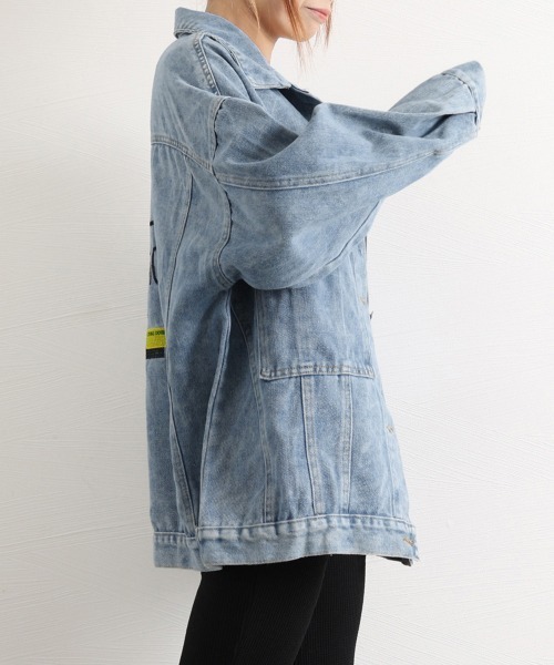 Miniministore(ミニミニストア)の「デニムジャケット レディース バックロゴ(デニムジャケット・レディース・ブラック/サックスブルー・FREE)」の10枚目の写真