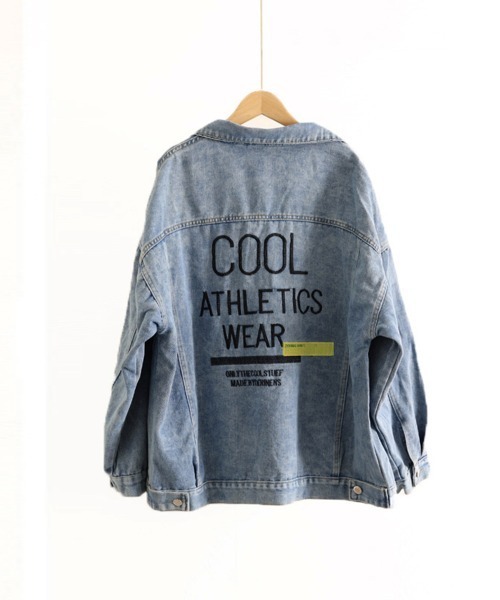 Miniministore(ミニミニストア)の「デニムジャケット レディース バックロゴ(デニムジャケット・レディース・ブラック/サックスブルー・FREE)」の7枚目の写真