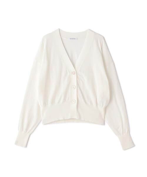 NATURAL BEAUTY BASIC（ナチュラルビューティーベーシック）の「◇Ｖネックベーシックカーディガン（カーディガン/ボレロ・レディース・イエロー/ブルー/ブラック/オフホワイト/オレンジ・FREE）」の13枚目の写真