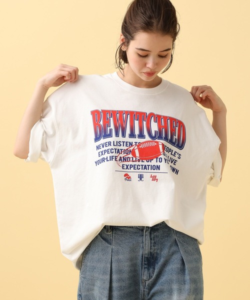 PBLIM(ページボーイリム)の「PBLIM/フットボールチームT(Tシャツ/カットソー・レディース・ブラック/オフホワイト/ブルー・MEDIUM/LARGE)」の1枚目の写真