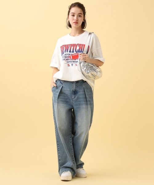 PBLIM(ページボーイリム)の「PBLIM/フットボールチームT(Tシャツ/カットソー・レディース・ブラック/オフホワイト/ブルー・MEDIUM/LARGE)」の7枚目の写真