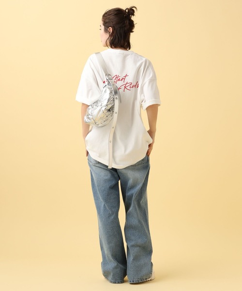 PBLIM(ページボーイリム)の「PBLIM/フットボールチームT(Tシャツ/カットソー・レディース・ブラック/オフホワイト/ブルー・MEDIUM/LARGE)」の5枚目の写真