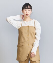 BEAUTY&YOUTH UNITED ARROWS | ポリエステル フロントボタン チューブトップ ベスト(ベスト)