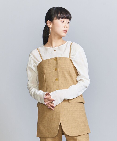 BEAUTY&YOUTH UNITED ARROWS（ビューティーアンドユースユナイテッドアローズ）の「ポリエステル フロントボタン チューブトップ ベスト（ベスト・レディース・ベージュ・S/M）」の13枚目の写真