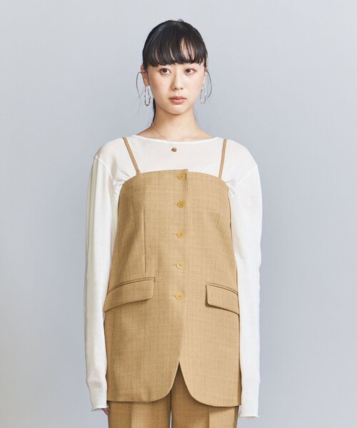 BEAUTY&YOUTH UNITED ARROWS（ビューティーアンドユースユナイテッドアローズ）の「ポリエステル フロントボタン チューブトップ ベスト（ベスト・レディース・ベージュ・S/M）」の8枚目の写真