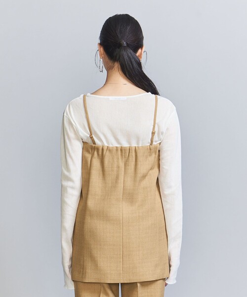 BEAUTY&YOUTH UNITED ARROWS（ビューティーアンドユースユナイテッドアローズ）の「ポリエステル フロントボタン チューブトップ ベスト（ベスト・レディース・ベージュ・S/M）」の6枚目の写真