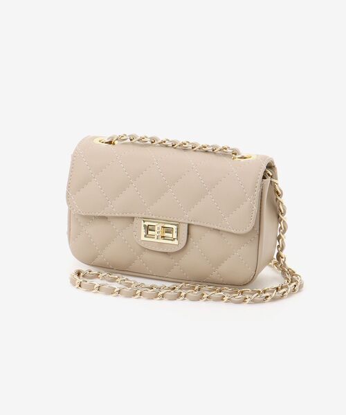 le.coeur blanc（ルクールブラン）の「MILLELA FIRENZEキルティングショルダー（ショルダーバッグ・レディース・ブラック/ベージュ・FREE）」の3枚目の写真