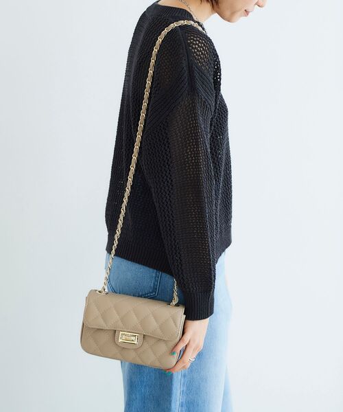 le.coeur blanc（ルクールブラン）の「MILLELA FIRENZEキルティングショルダー（ショルダーバッグ・レディース・ブラック/ベージュ・FREE）」の8枚目の写真