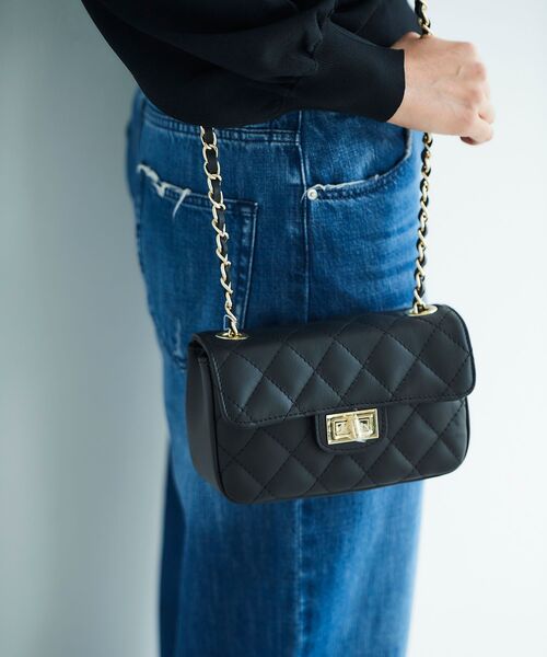 le.coeur blanc（ルクールブラン）の「MILLELA FIRENZEキルティングショルダー（ショルダーバッグ・レディース・ブラック/ベージュ・FREE）」の13枚目の写真