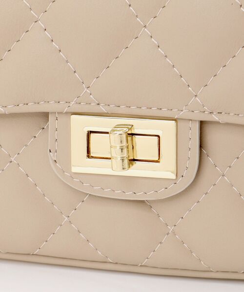 le.coeur blanc（ルクールブラン）の「MILLELA FIRENZEキルティングショルダー（ショルダーバッグ・レディース・ブラック/ベージュ・FREE）」の21枚目の写真