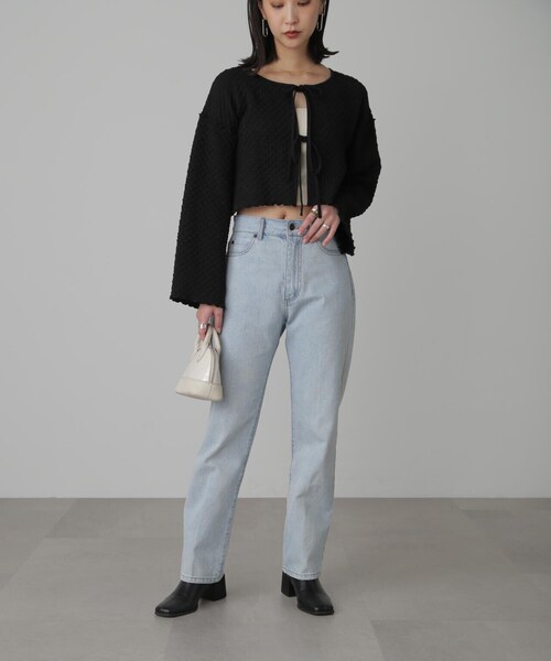 ◇前後2WAYぽこぽこリボンカーディガン（カーディガン/ボレロ