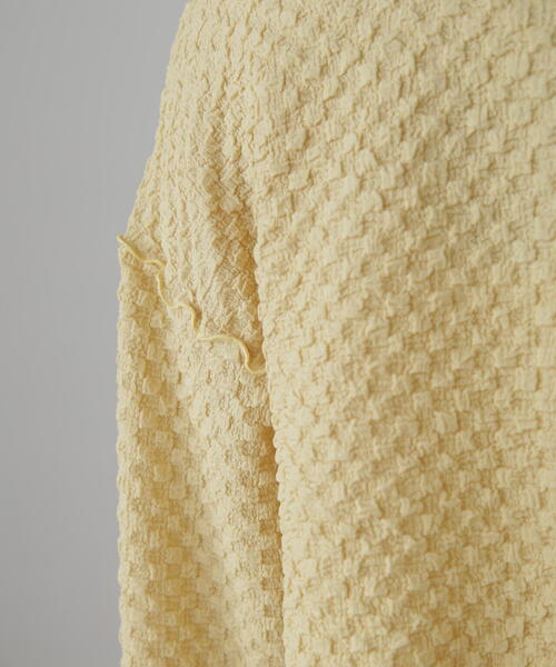 FREE'S MART(フリーズマート)の「◆前後2WAYぽこぽこリボンカーディガン(カーディガン/ボレロ・レディース・ブラック/ホワイト/イエロー・FREE)」の4枚目の写真